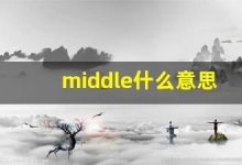 middle什么意思,middle中文翻译,middle用法及例句,middle怎么读-涂之词典