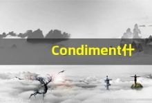 Condiment什么意思,Condiment用法,Condiment的发音,Condiment翻译-涂之词典