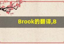 Brook的翻译,Brook怎么读,Brook造句及用法-涂之词典