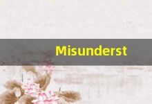 Misunderstood的翻译,Misunderstood怎么读,Misunderstood造句及用法-涂之词典