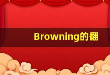 Browning的翻译,Browning怎么读,Browning造句及用法-涂之词典