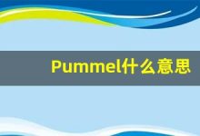 Pummel什么意思,Pummel用法,Pummel的发音,Pummel翻译-涂之词典