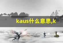 kaus什么意思,kaus造句用法,kaus的发音,kaus中文翻译-涂之词典