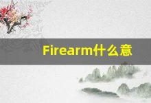 Firearm什么意思,Firearm用法,Firearm的发音,Firearm翻译-涂之词典