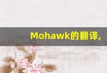 Mohawk的翻译,Mohawk怎么读,Mohawk造句及用法-涂之词典