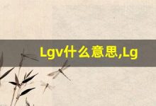 Lgv什么意思,Lgv用法,Lgv同义词,Lgv的发音-涂之词典