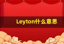 Leyton什么意思,Leyton用法,Leyton同义词,Leyton的发音-涂之词典