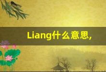 Liang什么意思,Liang用法,Liang同义词,Liang的发音-涂之词典