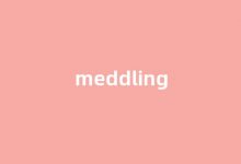 Meddling中文翻译,Meddling是什么意思,Meddling发音、用法及例句-涂之词典